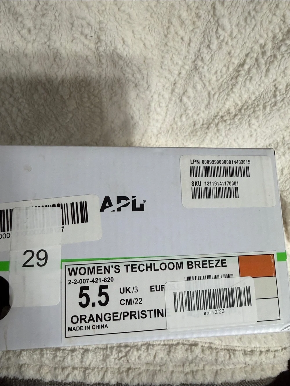 Women’s APL Techloom Breeze - Orange/Pristine